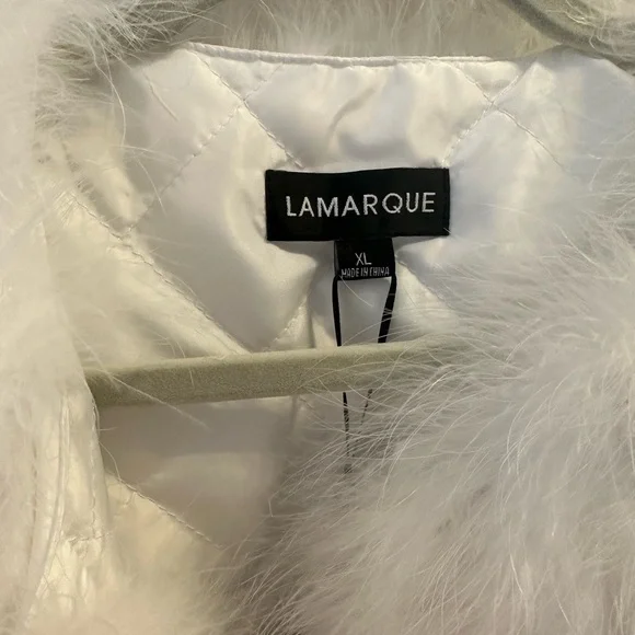 Lamarque New With Tags Feather White Jacket - Picture 3 of 7